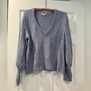Madewell Soft Knit Sweater V Neck Bubble Sleeve Size Medium